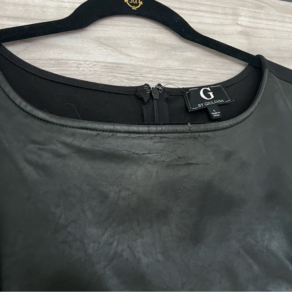 Faux leather and jersey dress - Picture 4 of 7